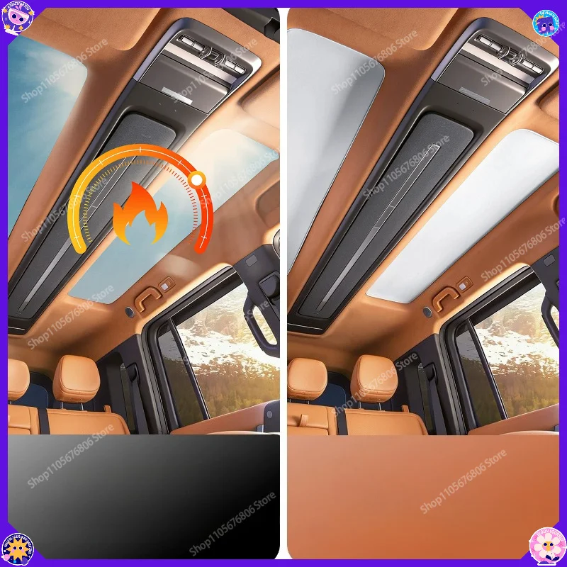 Magnetic Car Sunroof Sunshade For Chery iCAR V27 Sky Curtain UV Heat Insulation Sun Visor Car Interior Modification Parts