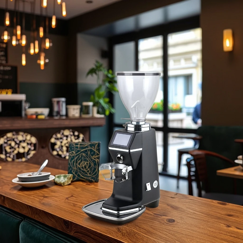 Commercial Flat Burr Coffee Bean Grinder Professional Electric Coffee Grinder for Cafe