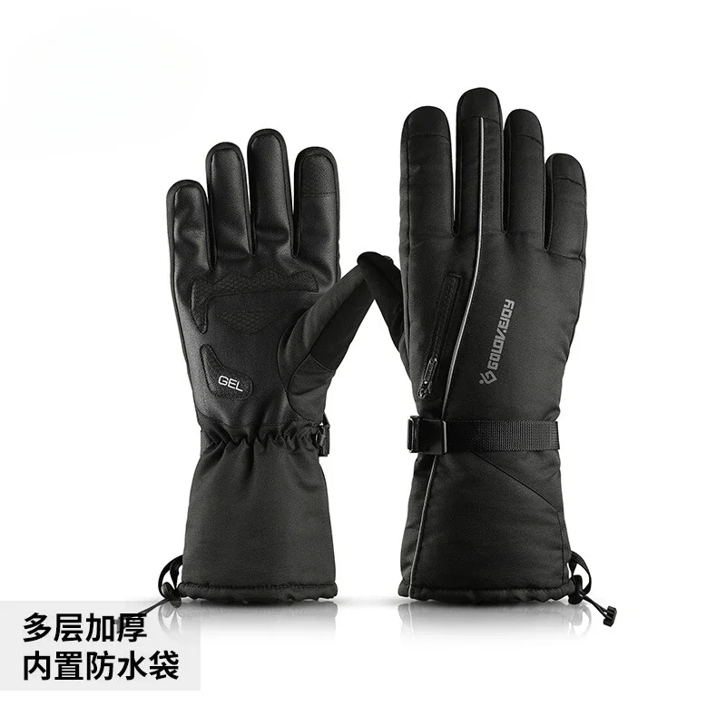 Guantes Moto Refers To The Winter Outdoor Riding Waterproof Touch Screen Non-slip and Velvet Thick Warm Motorcycle Accessories