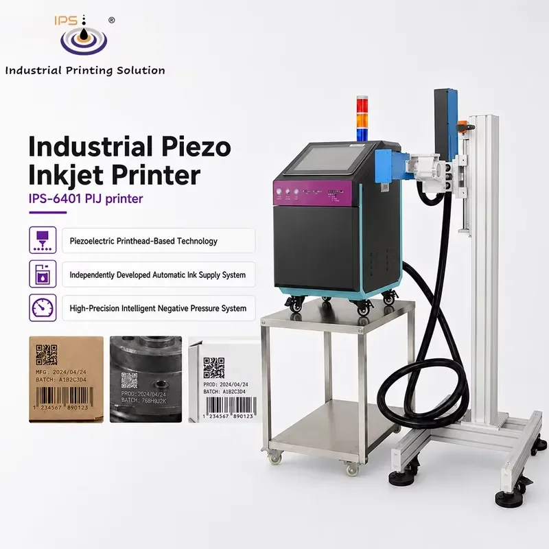 HCY IPS-6401 76.2m/min RICOH G4 PIJ UV Inkjet Printer for Plastic Metal Carton Coding