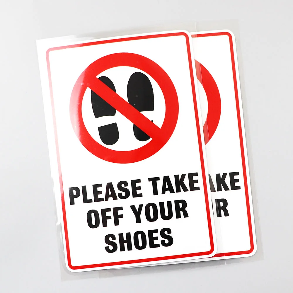 Z1153# Self-adhesive Decal For Please Take Off Your Shoes Car Sticker Waterproof Auto Decors on Bumper Rear Window Laptop