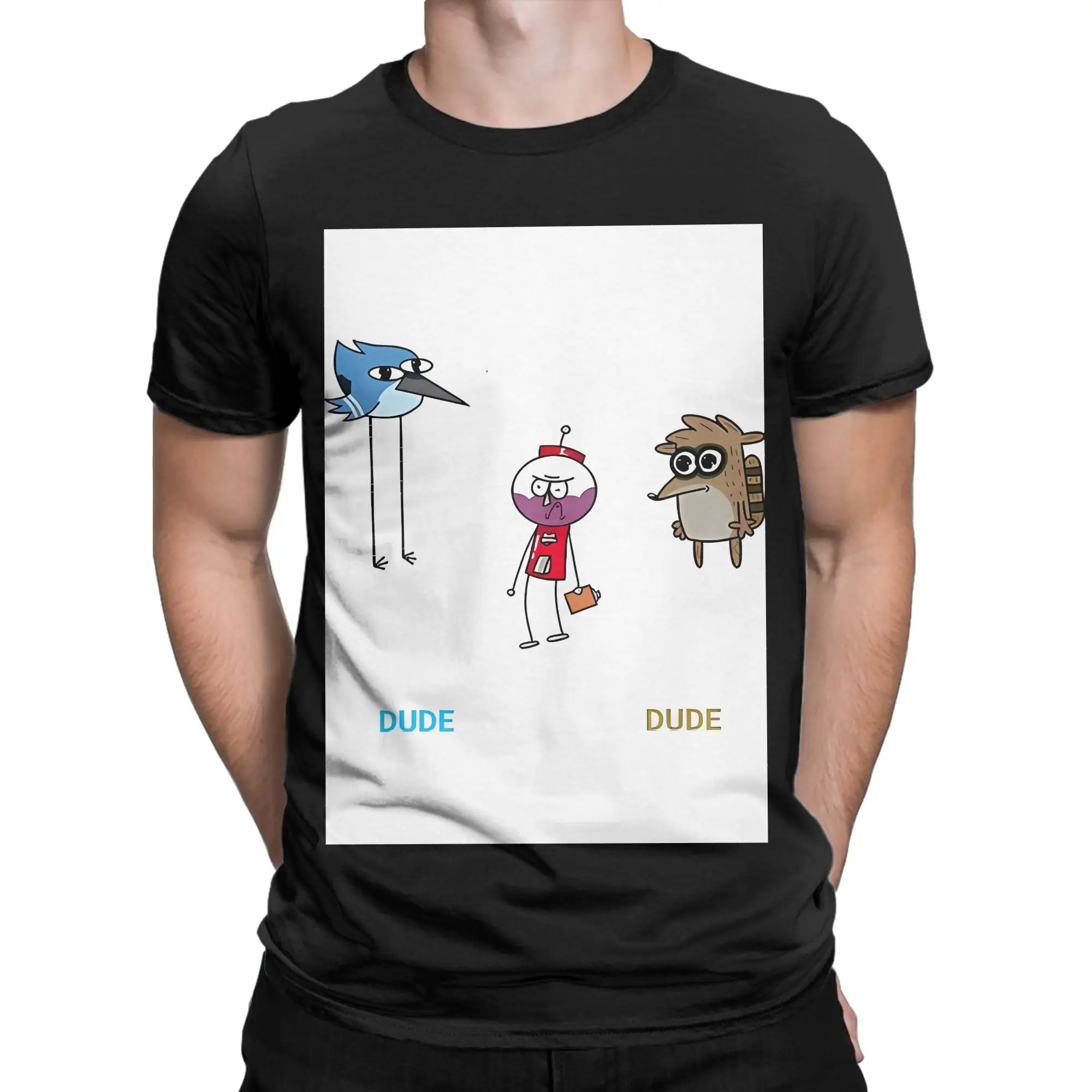 rRegular Show  Sheet Graphic 100% Cotton T-Shirt rRegular Show Tees Tops For Men