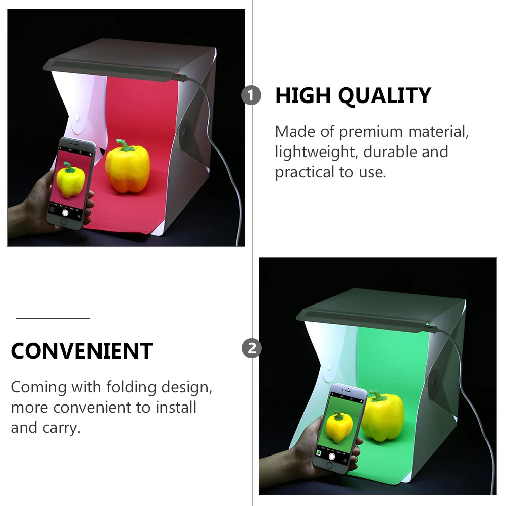 

1 set 1 Set Led Light Box Portable Foldable Mini Photo Tent For Product Photography Small Durable Lightweight Easy