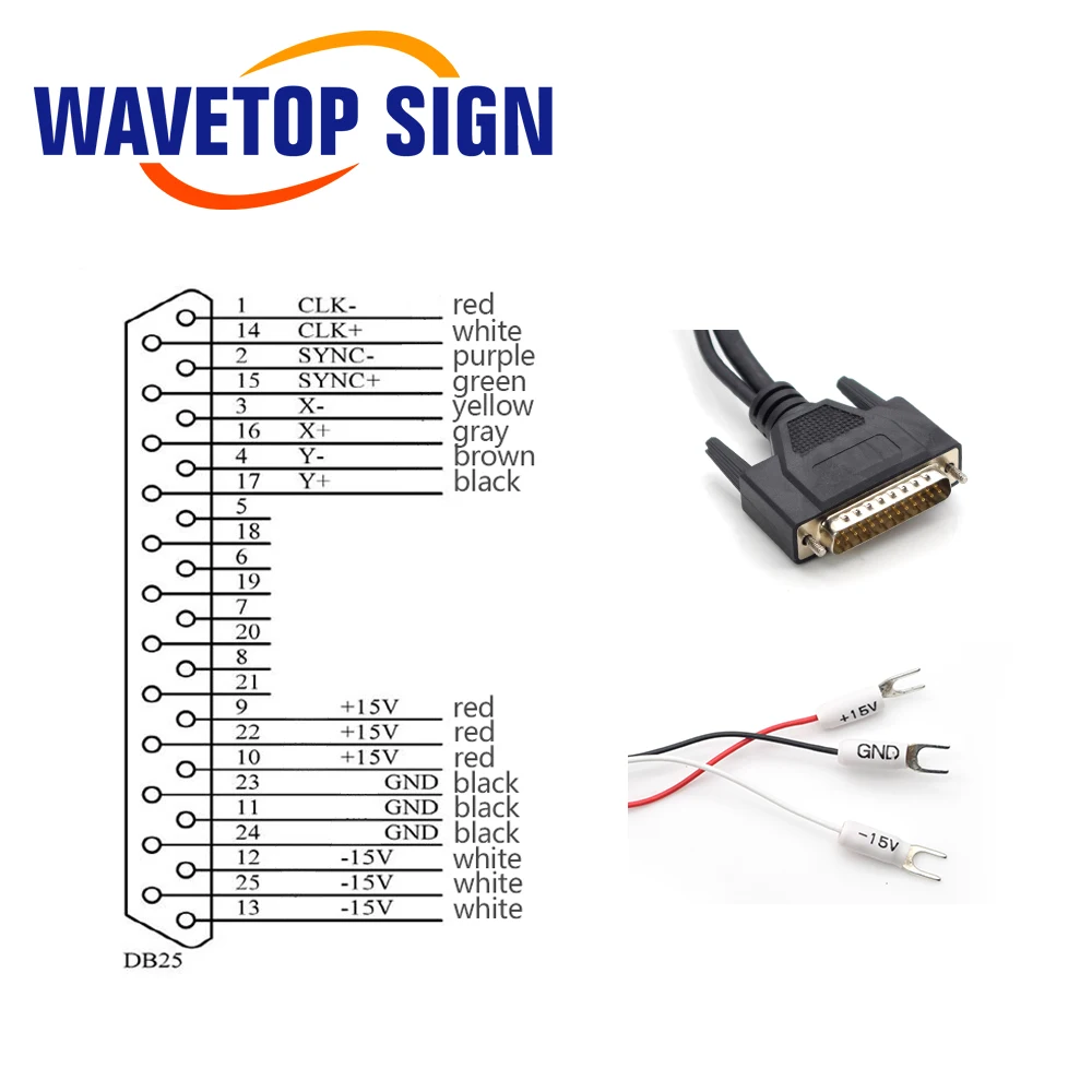 WaveTopSign-Juego de cabezales de Galvo Digital con luz roja para máquina de marcado láser de fibra de CO2, UV, 3D, YAG, 10mm de apertura