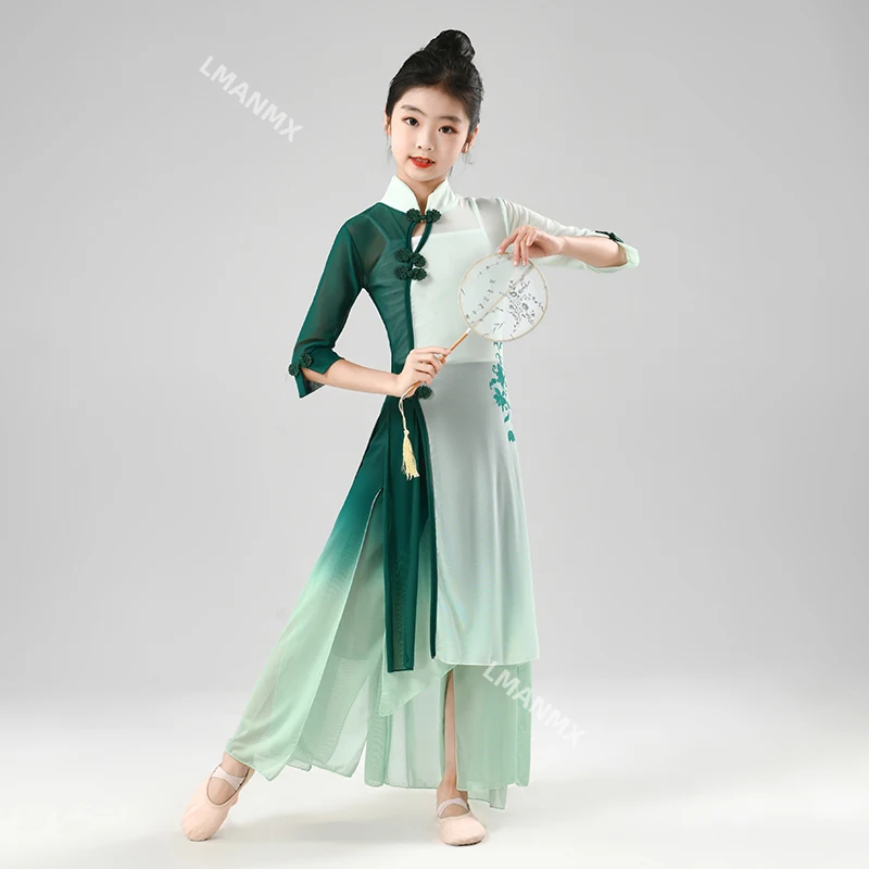 

Детский классический танцевальный костюм, тренировочный костюм, костюм для выступлений в китайском стиле