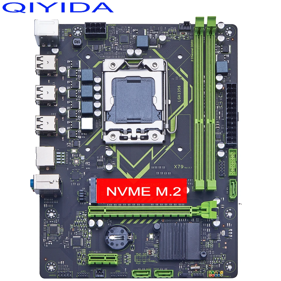 QIYIDA X79 マザーボード LGA1356 サポート DDR3 サーバーメモリピン