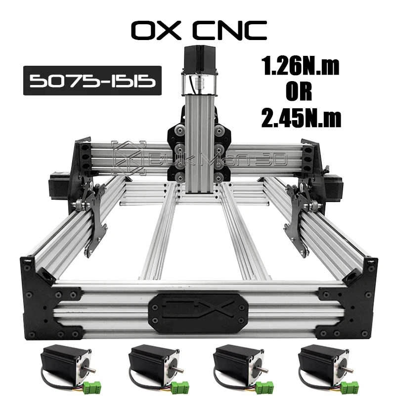 20%off BulkMan 3D OX CNC Router Mechanical Kit 4Axis Woodworking Engraving Milling Machine Belt Driven with Nema23 Stepper Motor