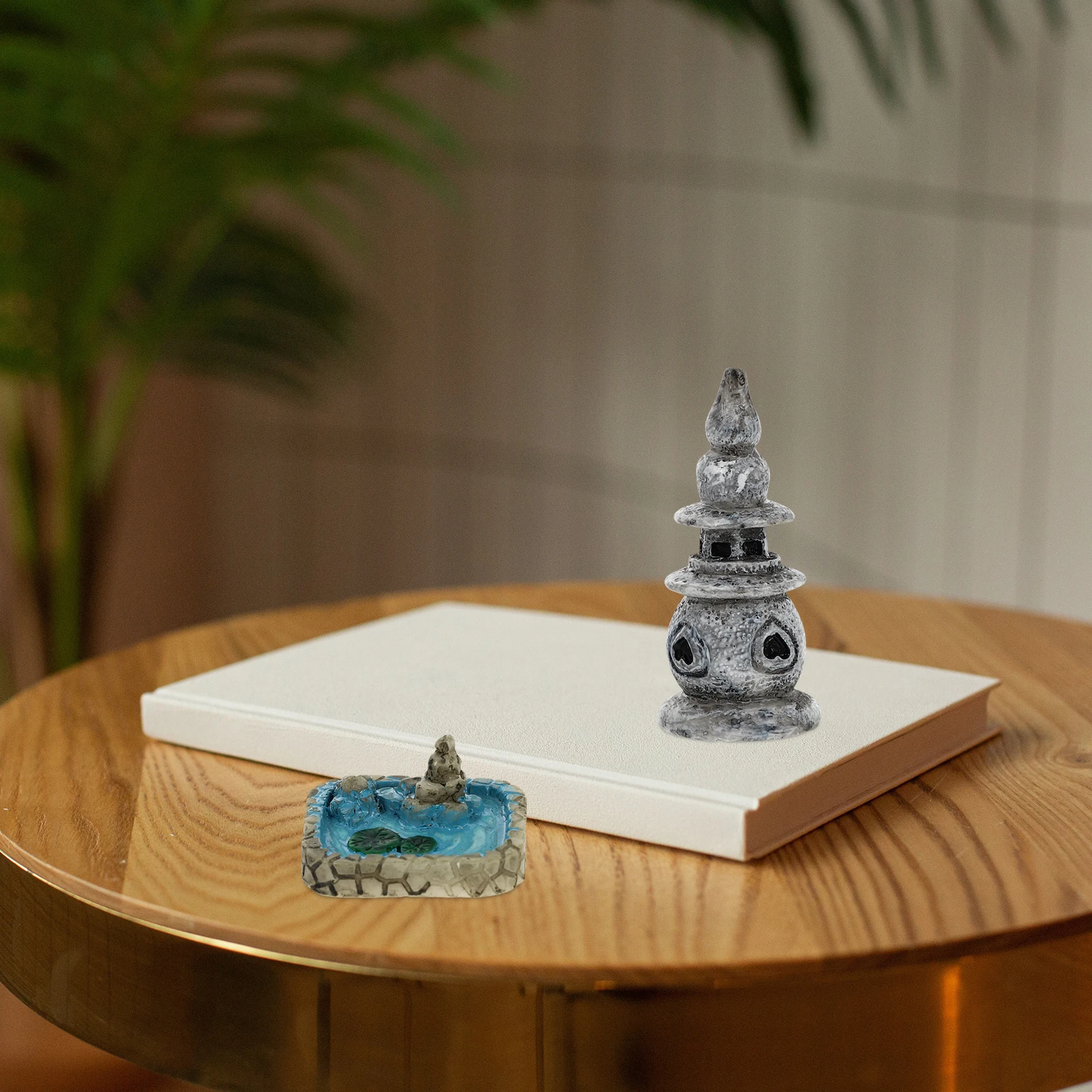 

Creative Micro Landscape Resin Decoration Garden Ornament Mini Pond Accessories Terrarium Decor Balcony Yard Durable Adorable