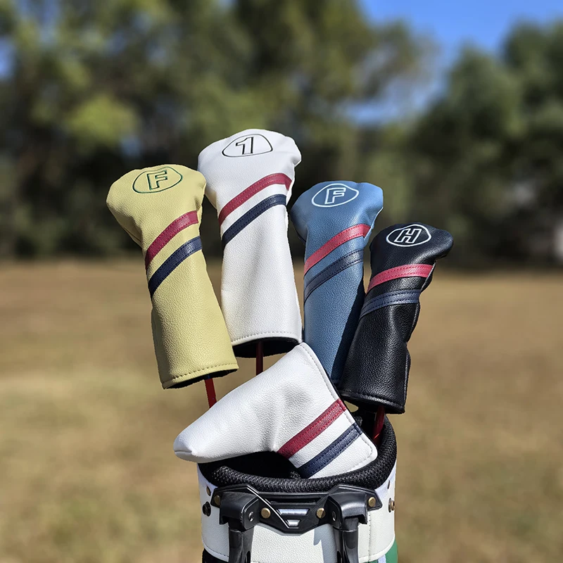 Golf Woods Headcovers Covers For Driver Fairway Putter 135H Clubs Set Heads PU Leather Unisex