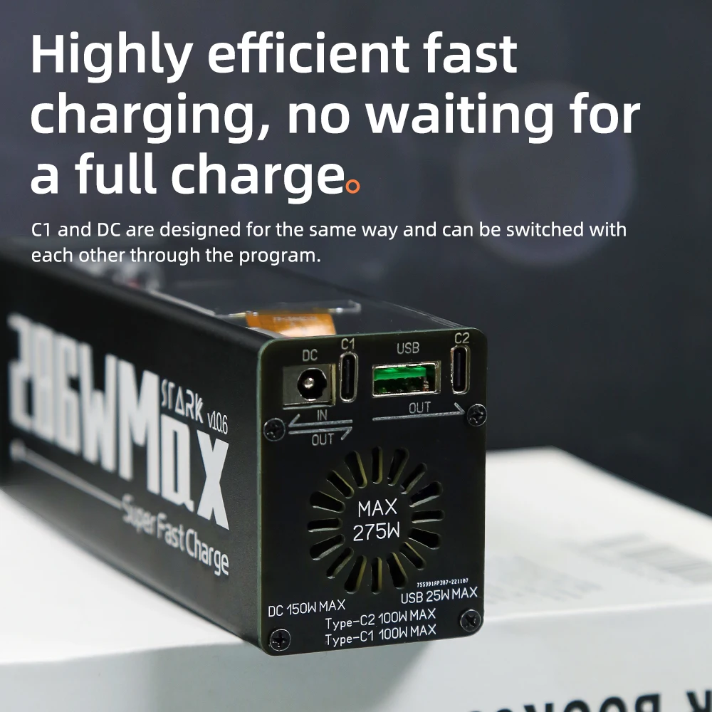 286W 40000mah Power Bank Adjustable DC150W Aluminum Shell Punk HD Intelligent Large Screen 21700 With Fan Fast Two Way Charging