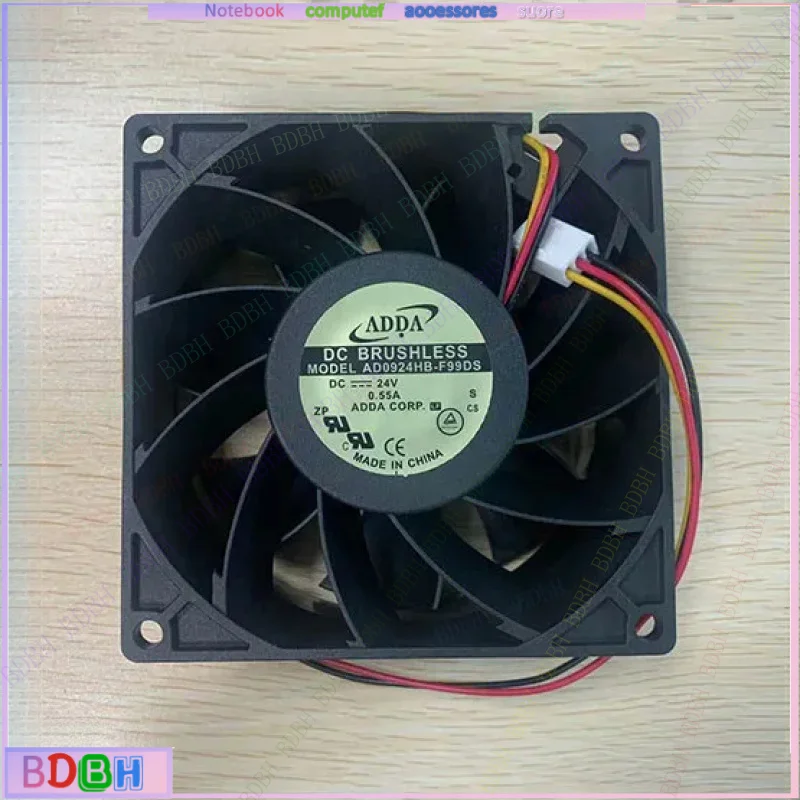 1PCS New ADDA AD0924HB-F99DS Cooling Fan 9238 DC24V 0.55A 3Pin