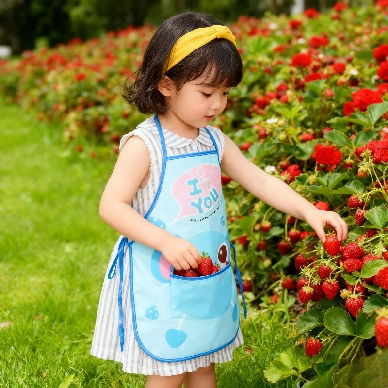 Children’s Waterproof Sleeve Apron CartoonDesignEVA Bib Lightweight Anti-Stain for Eating and Drawing Baby Craft Apron