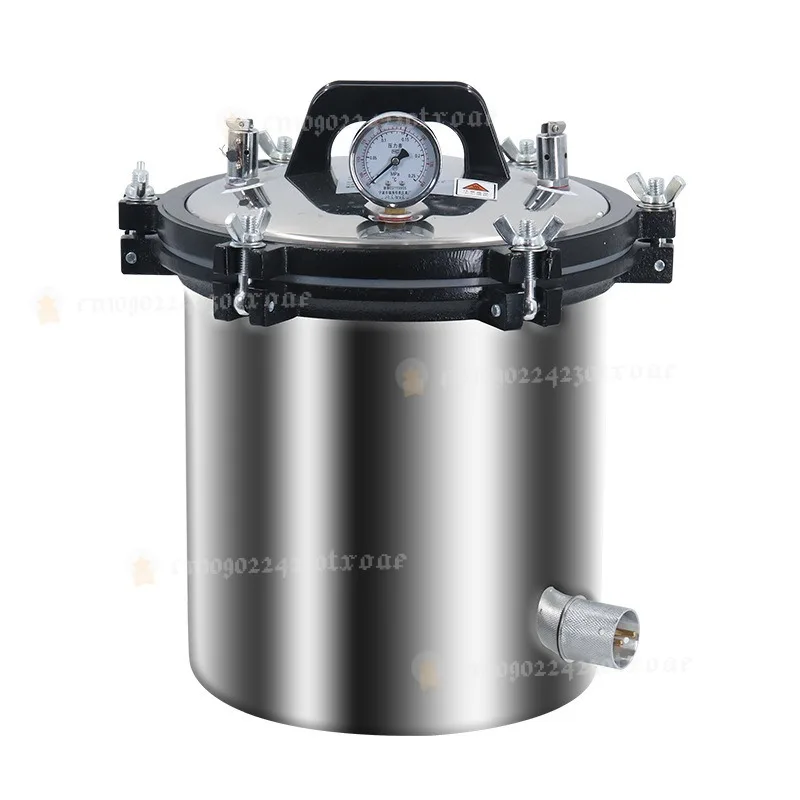 8L - 24L Portable High Pressure Sterilizer Stainless Steel Steam Automatic Sterilization Autoclave Pot