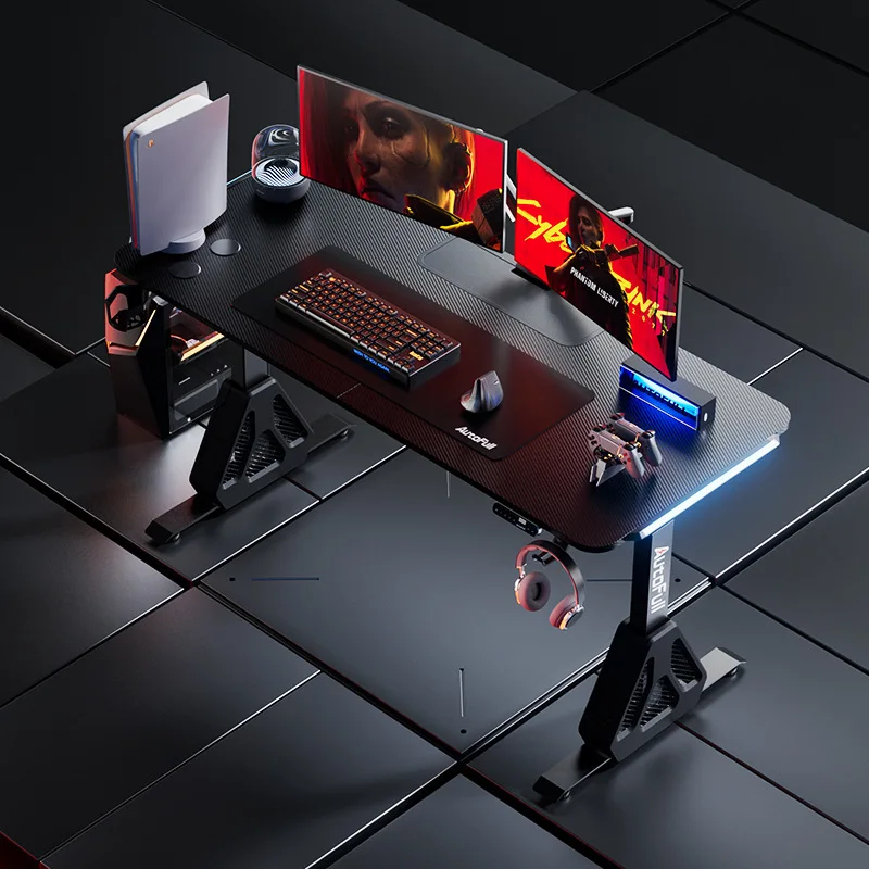 E-sports dual motor intelligent solid wood lifting table desk