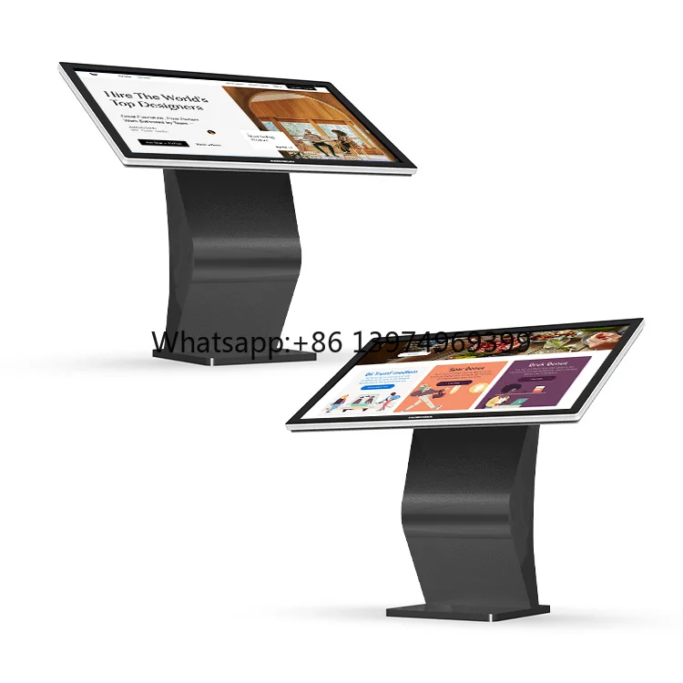 HUSHIDA Floor Standing 21.5 32 43 50 55 65 75 86 Inch Infrared Touch Screen Information Kiosk for Shopping Mall /Google Map
