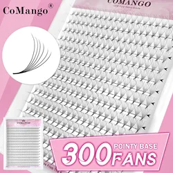 CoMango Wispy Pointy Base Premade Russian Volume Fans 3D 6D 10D 12D 14D 16D Lashes Extension 300 Fans False Mink Eyelashes