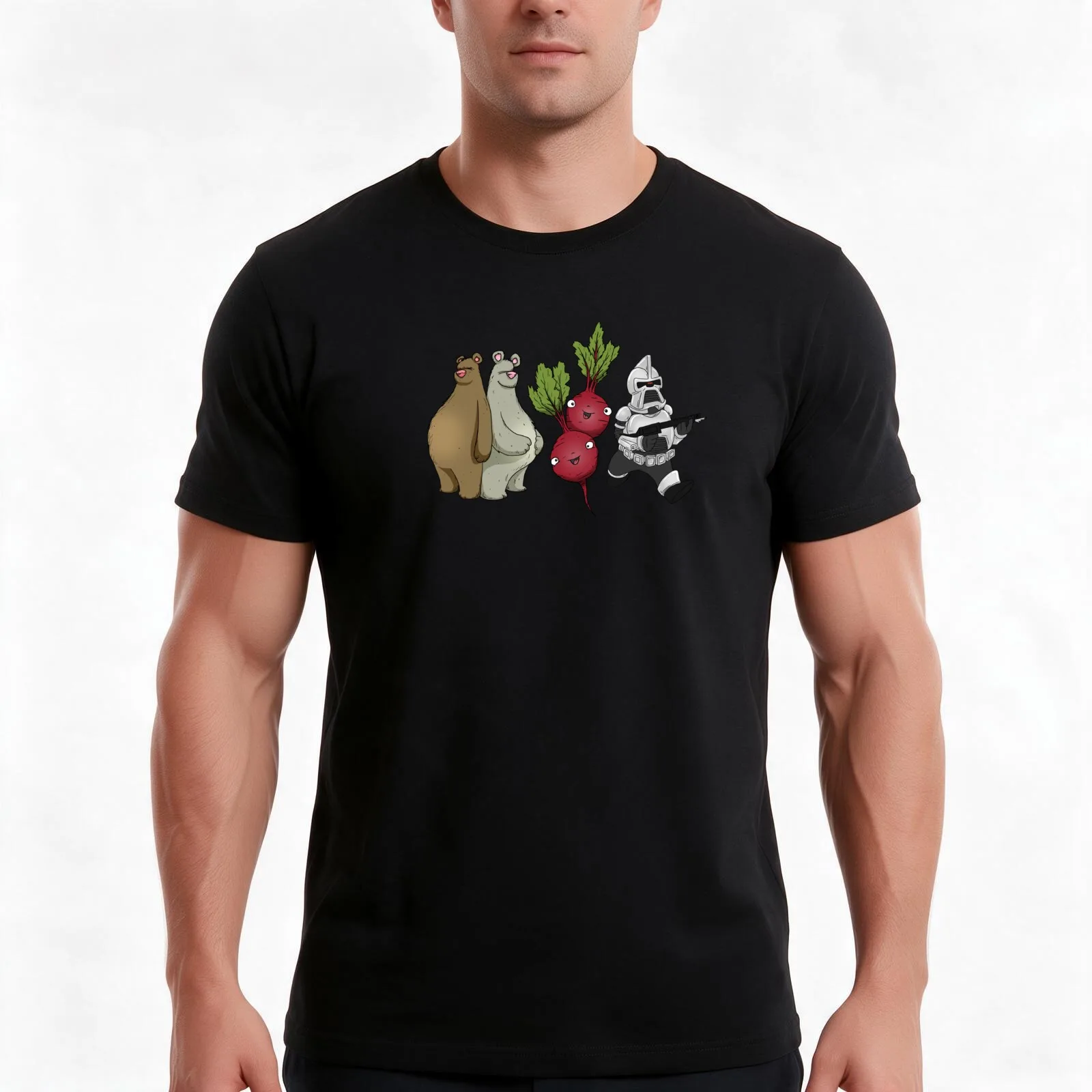 Bears Beets Battlestar Galactica Horizontal Design T-Shirt Summer Casual Cotton Tee Oversized Streetwear Tops 100% Cotton
