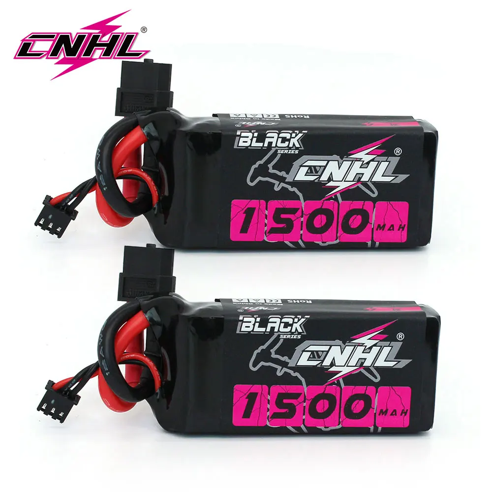 Batterie Lipo CNHL 2S, 7.4V, 1100mAh, 1300mAh, 1500mAh, 100C avec compte 60 ROM T Plug pour RC FPV Avion Drone Hélicoptère Quadcopter, 2Pcs