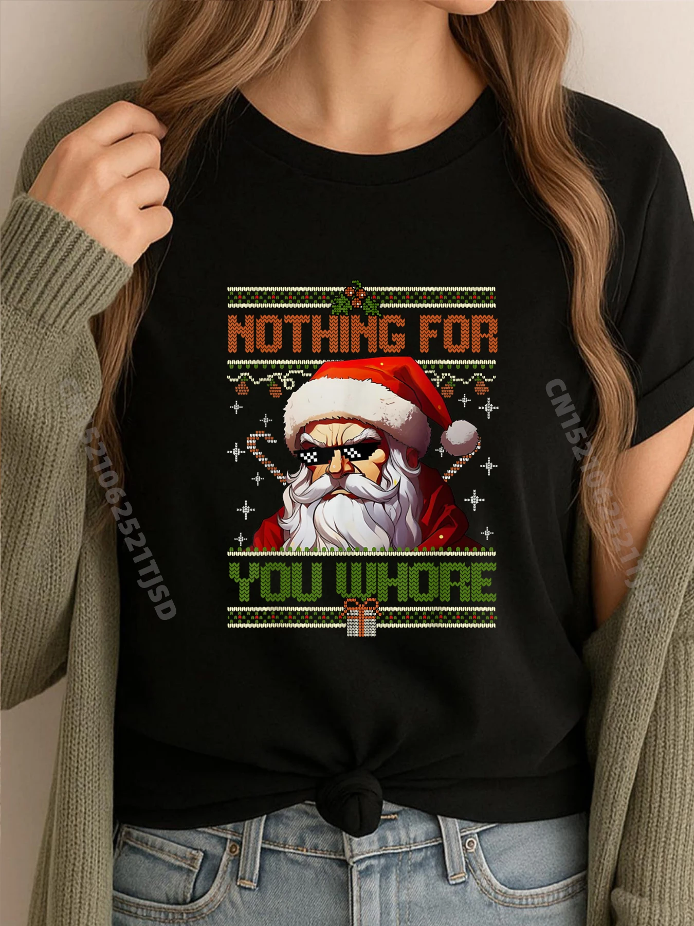 

Santa Nothing For You Неappropriate Christmas Adults Xmas Pj Мужская дизайнерская одежда Мужские футболки