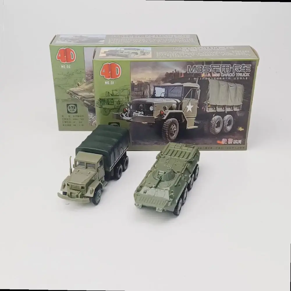 Educacional 1:72 caminhão tanque de exibição estática tanque blindado brinquedos de plástico kits de construção de modelo