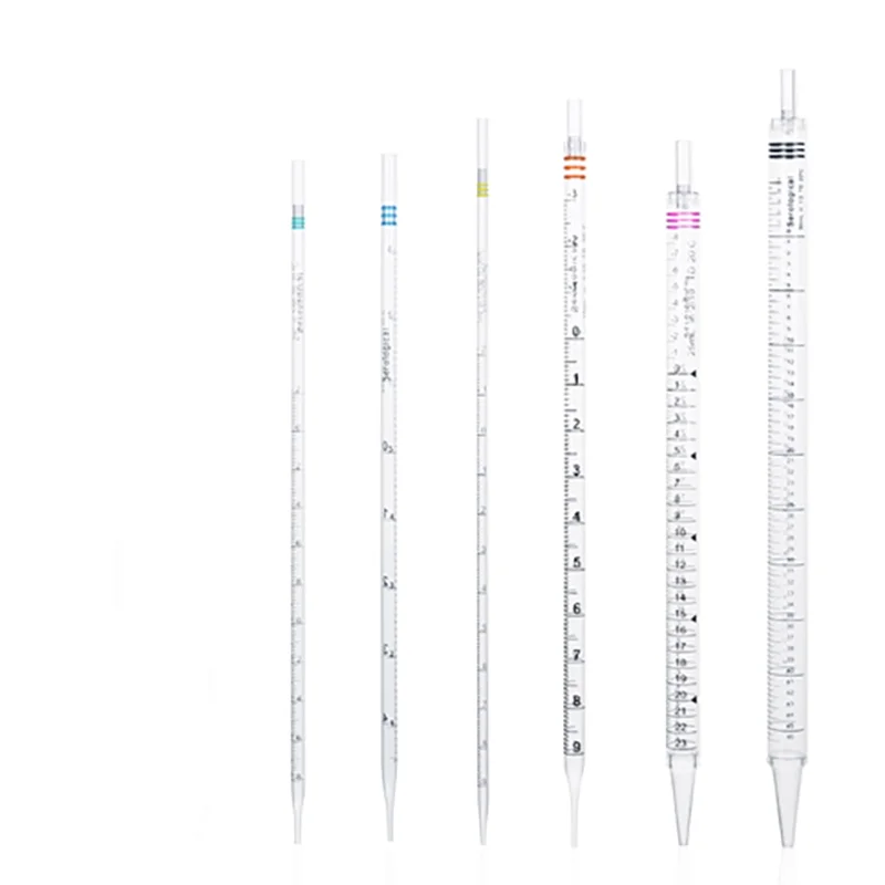 50 pieces Serum pipette disposable plastic pipette scale pipette independent sterile packaging 1ml2ml5ml10ml25ml50ml