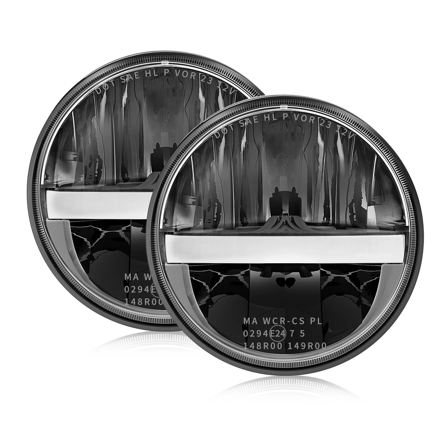 

7-дюймовая светодиодная фара для Harley-Davidson для Jeep Wrangler JK LJ CJ для Hummer H1 H2, DOT мотоцикла/автомобиля