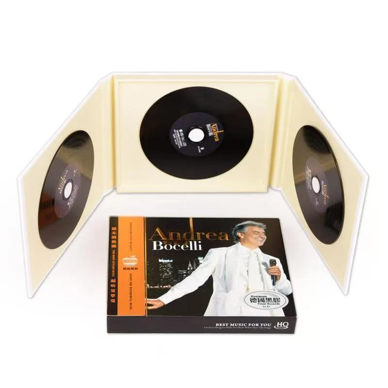 الكلاسيكية أندريا Bocelli الموسيقى CD أعظم الزيارات ألبوم الوقت لقول وداعا 3 قطعة سجل الموسيقى تأثيري وكمان سيارة Soundtracks صندوق