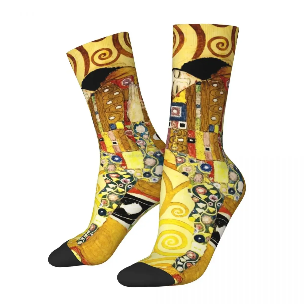 Gustav Klimt The Embrace Socks Harajuku Sweat Absorbing Stockings All Season Long Socks Accessories for Man's Woman's Gifts