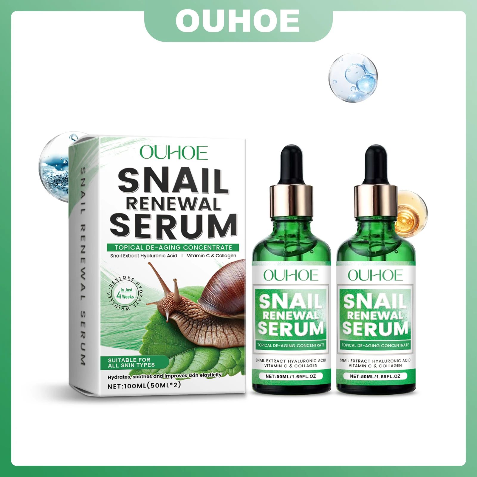 Ouhoe 2Pcs/Box Snai… - image