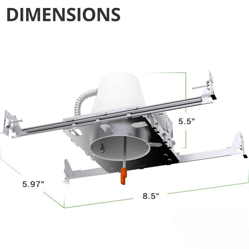 Sunco 24 Pack 4 Inch Recessed Lighting Housing Can Light New Construction Air Tight Steel Ceiling Can 120-277V Hard