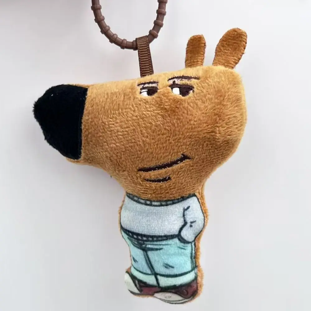 Moda relaxado memes chaveiro de pelúcia mãos em bolsos macio meme chaveiro de pelúcia fofo bonito dos desenhos animados pingente de pelúcia crianças presente