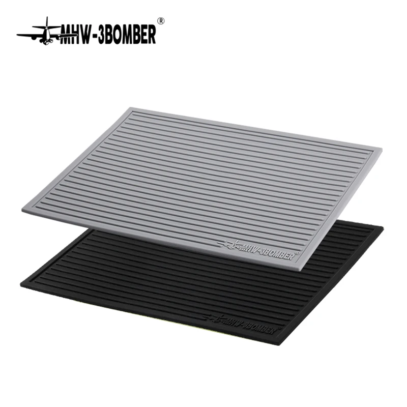 

MHW-3BOMBER Silicone Coffee Mat Espresso Tamping Mat Bar Counter Draining Mat Dish Drying Mat Barista Accessories