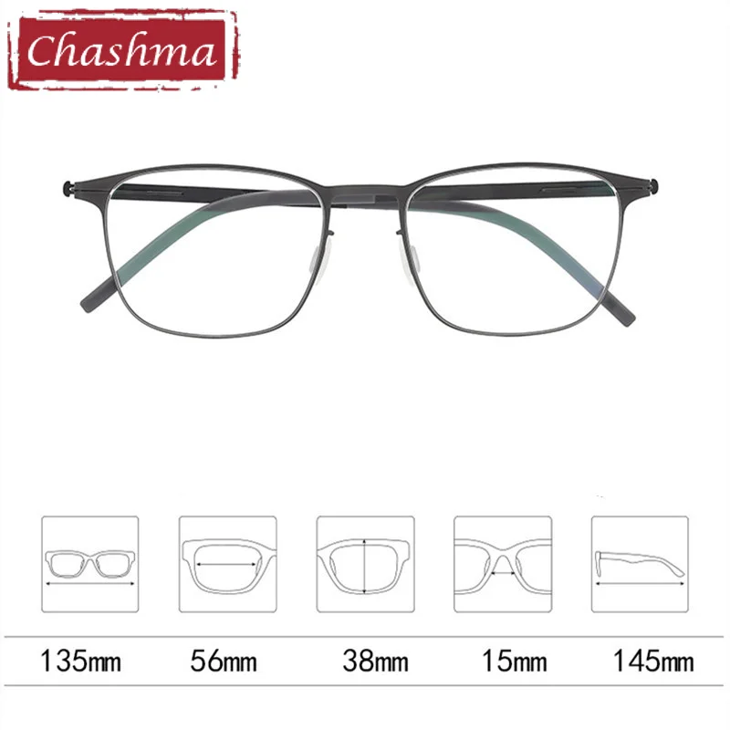 Chashma Ultra Light Pure Titanium Men Prescription Glasses Male Spare Optical Eyewear Spectacles Women Top Quality  Eyeglass