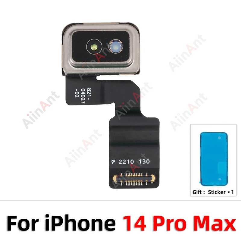 100% Test Proximity Ambient Light Lidar Sensor Flex Cable For iPhone 12 13 14 15 Pro Max Plus mini with Sticker