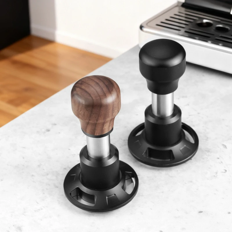 51/58.5mm Impact Espresso Tamper, Spring-Loaded Constant Force, Stainless Steel Barista Tool for Home & Pro