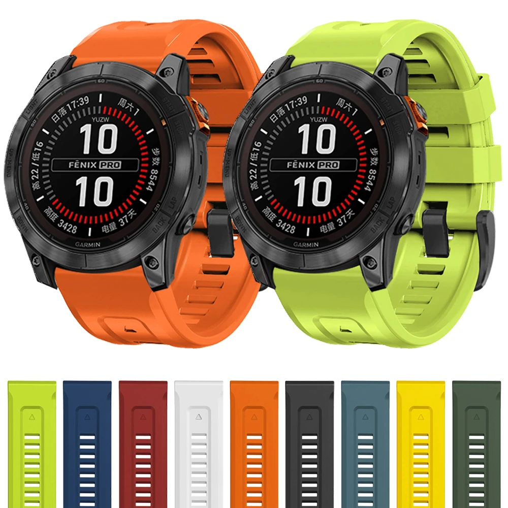 QuickFit 22mm 26mm Strap For Garmin Epix Gen 2 Silicone Band For Garmin Fenix 7 7X 5Plus 6XPro Enduro 2 Mk2 1 Bracelet Watchband