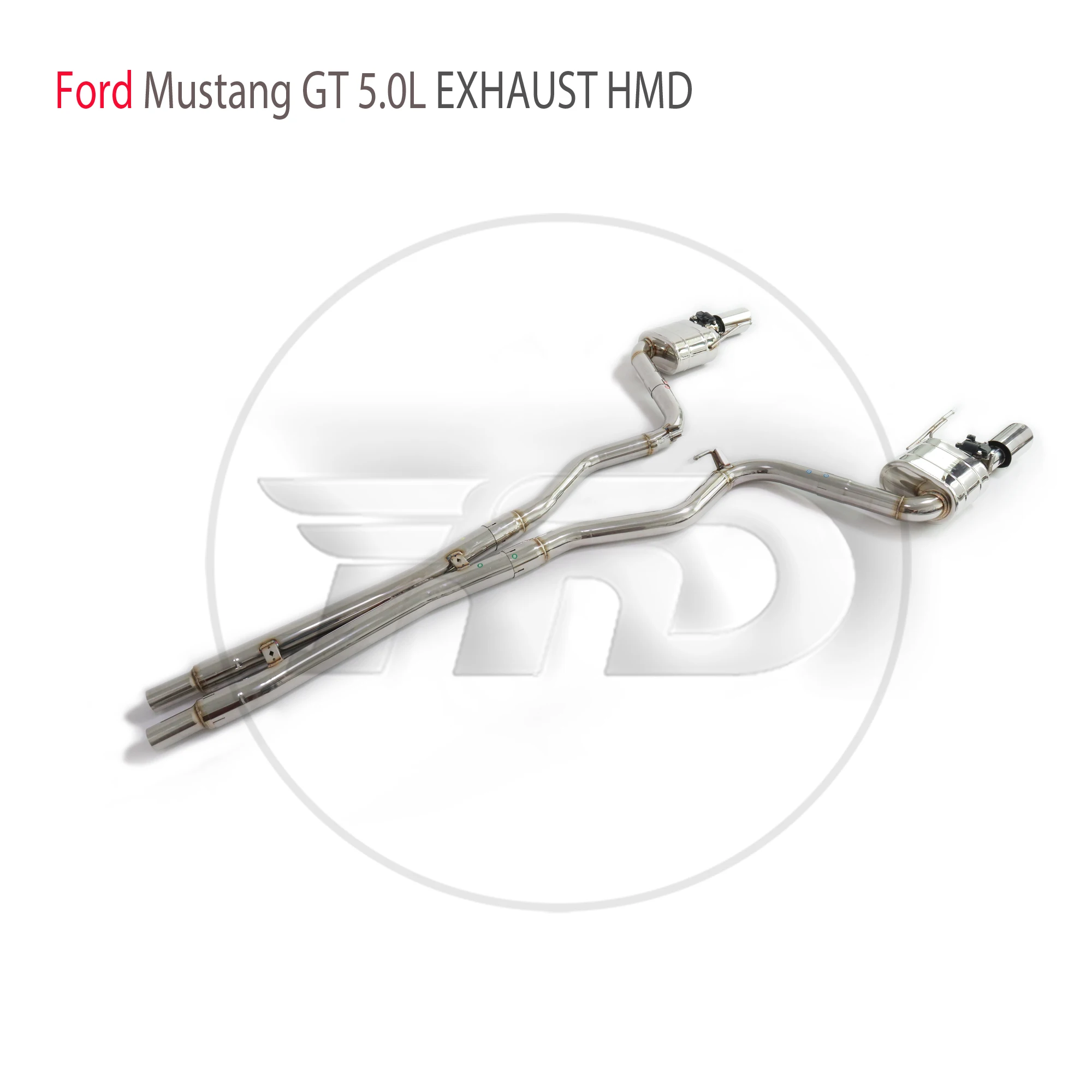 HMD Stainless Steel Exhaust System Performance Catback for Ford Mustang GT 5.0L Auto Valve muffler Auto parts