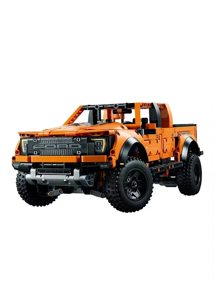 Novo 1379 pçs técnico ford raptors f150 captador carro esportivo blocos de construção veículo
