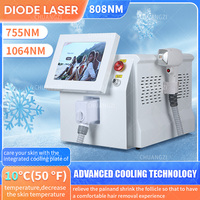 Portable 808 755 3500WAlexandrite Device 4 waves IPL Professional Diode Ice Titanium Laser Body Machine CE Woman White