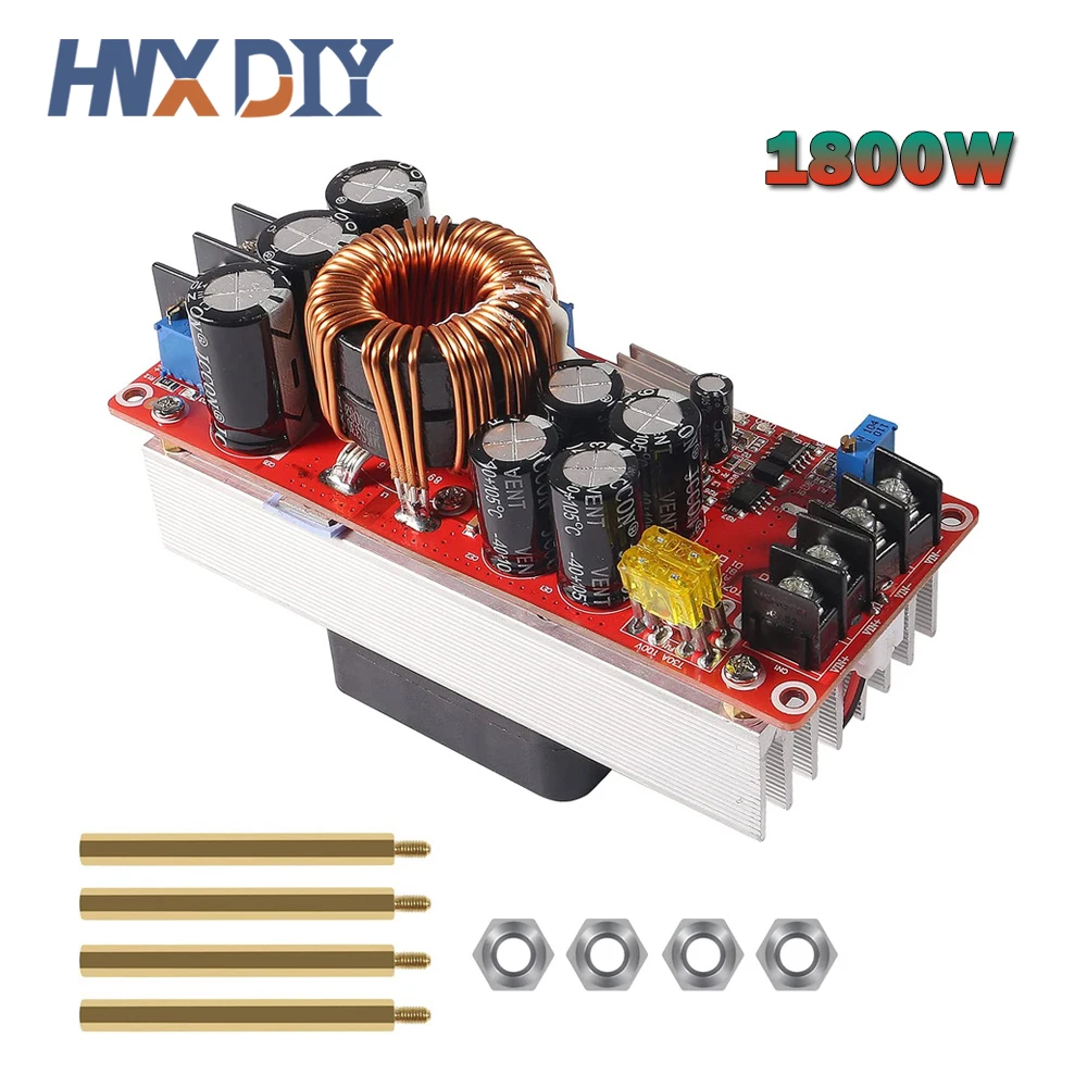 1800W 40A 1200W 20A 600W 15A DC-DC Boost Converter Step Up Power Supply Module 10-60V to 12-90V adjustable voltage charger