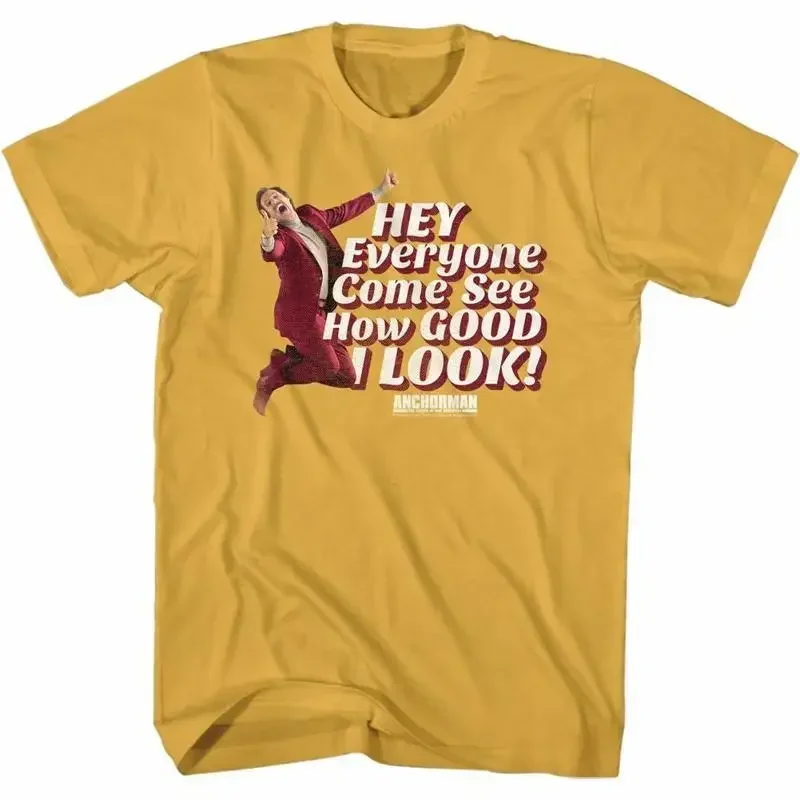 Anchorman T Shirt See How Good I Look Mustard