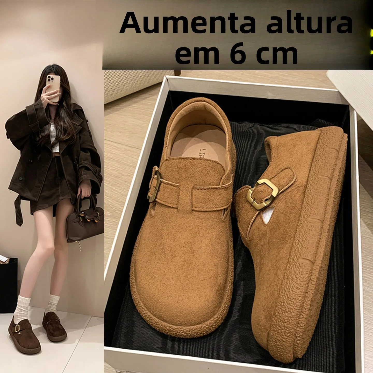 ヤン・ミー-インビジブル-ハイヒール-ビルケンシュトック-レディースシューズ-カジュアル-軽量-ヴィンテージ-春秋-新作-ラウンドトゥ-ハイヒール