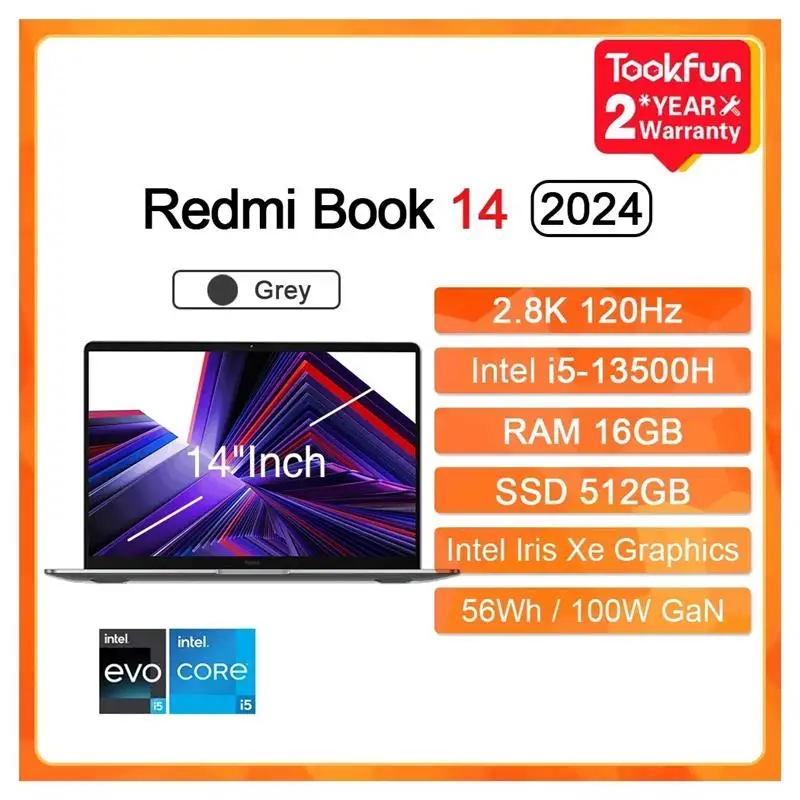 Top Laptop Redmi Book 14 2024 RAM 16GB SSD 512GB 14