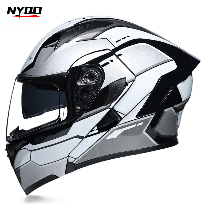 Flip Up Electric Scooter Helmet Full Face Tail Wing Anti-fall Safety Protection Helmet For Men Women Four Seasons Universal