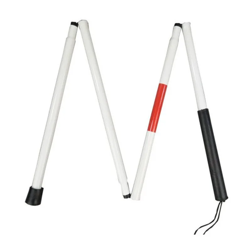 

Aluminum alloy blind folding cane, four fold telescopic blind cane