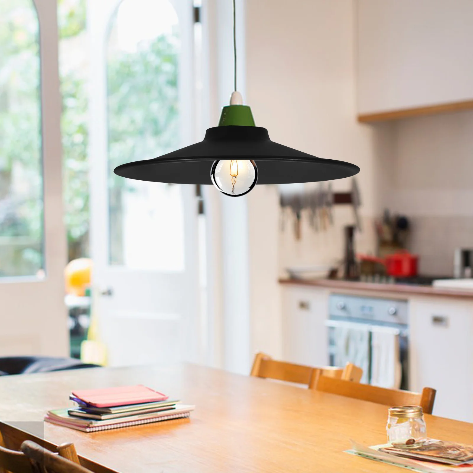 

Iron Lampshade 4.2cm Hole Black Color Vintage Table Floor Desk Shades Light Covers Metal Lampshade Decor Retro Style