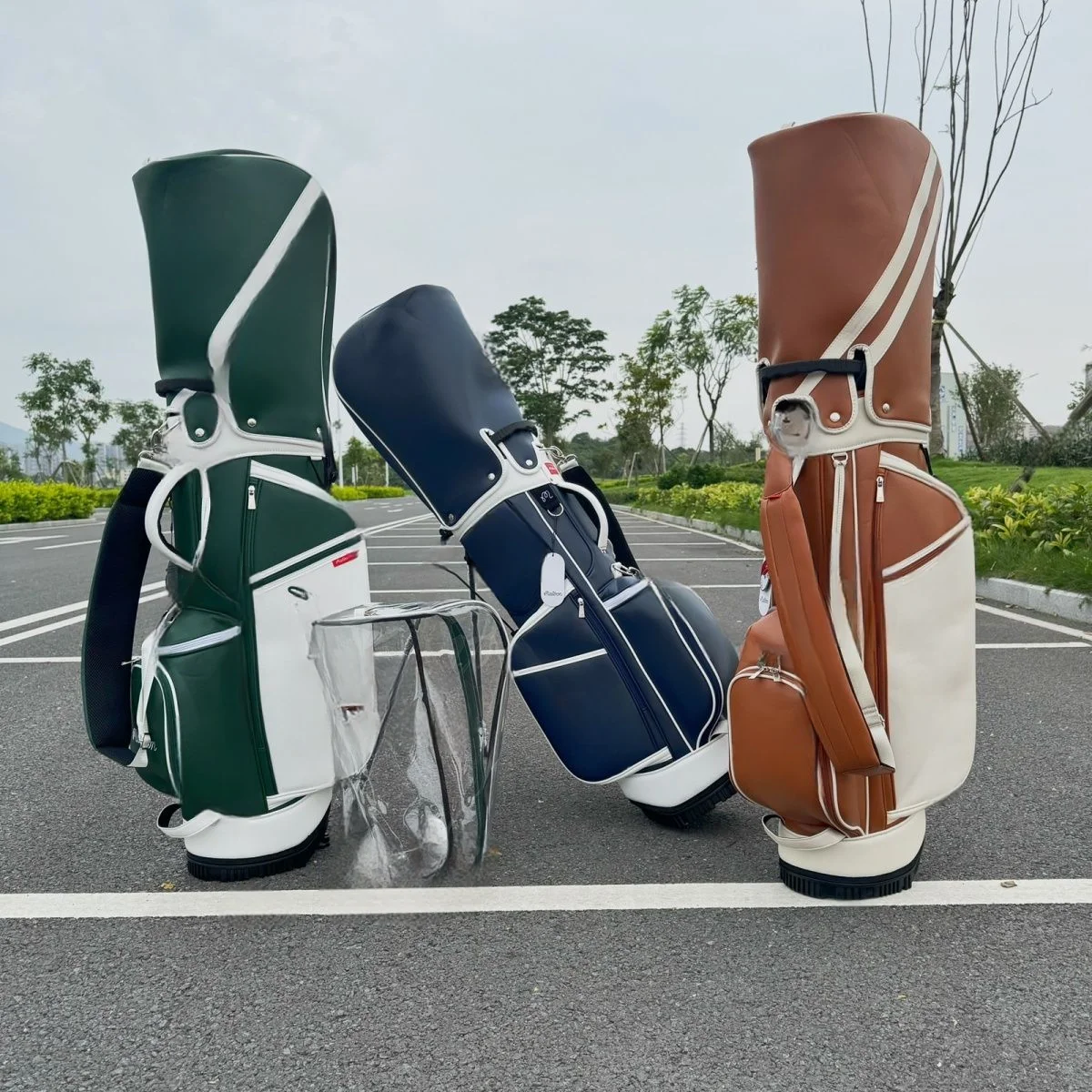 2025 new golf bag Korea stent bag Pu men and women waterproof light club fess stent bag