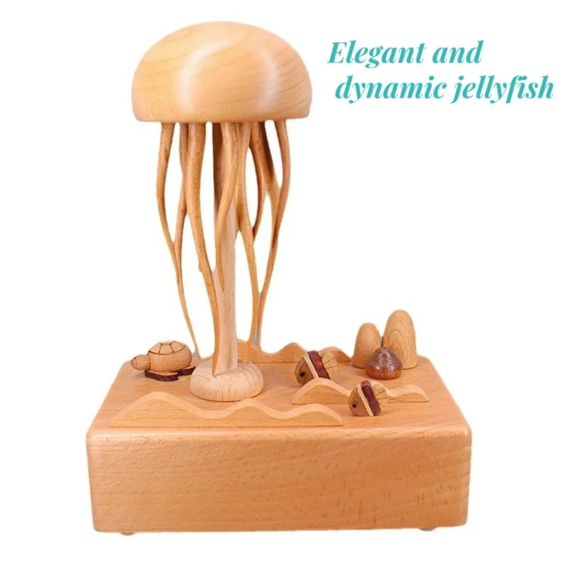 Jellyfish Music Box Elétrica, Cura e alívio do estresse, Presente de aniversário elegante e dinâmico