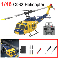 1/48 C032 UH1 Huey Helicopter 6-Channel Simulation Inverted Aerobatic Helicopter Brushless Electric Remote Control Airplane Toy
