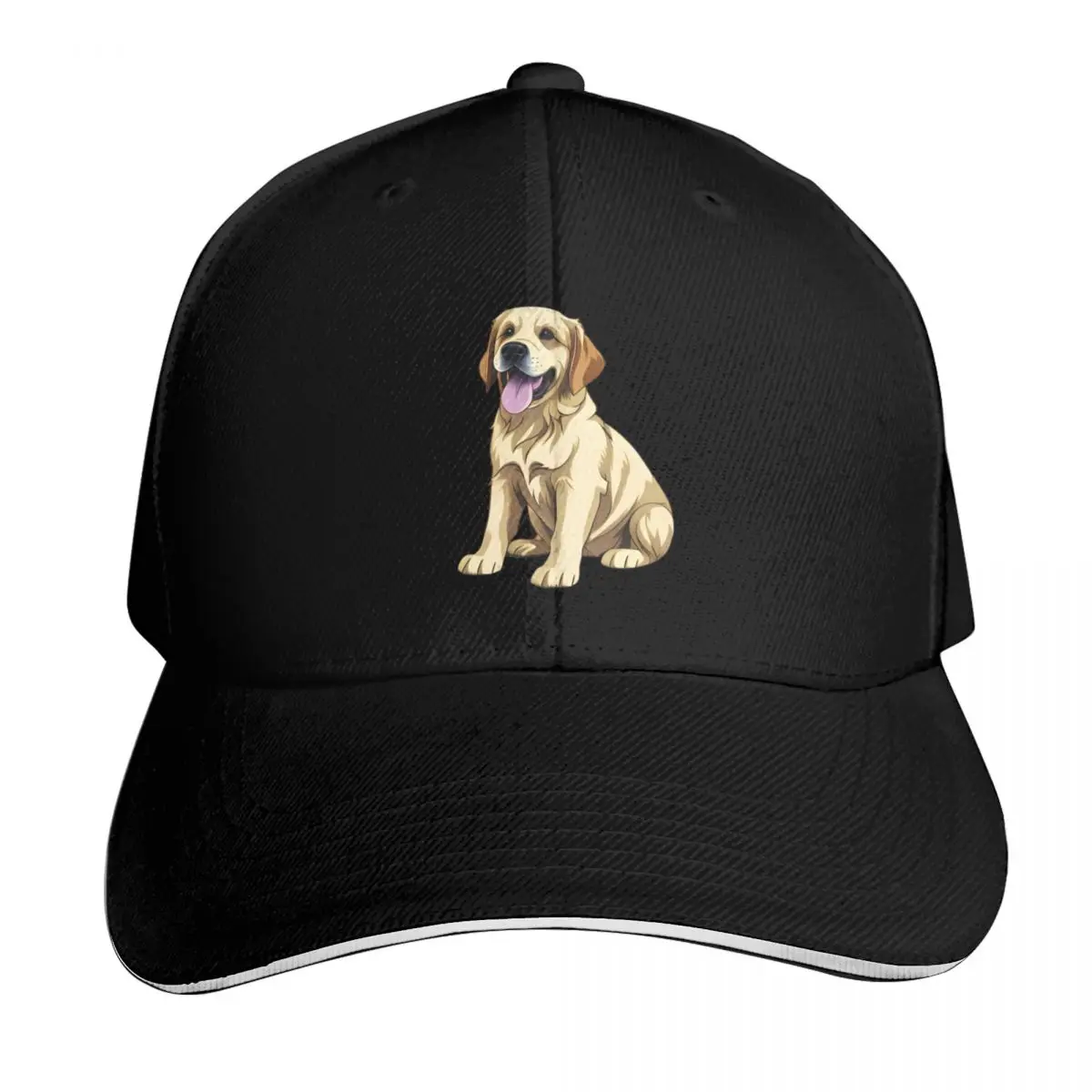 

Golden Retriever Puppy, cartoon drawing, Ai Generated Art Baseball Cap Hip Hop sun caps Unique hats Caps For Women Men's